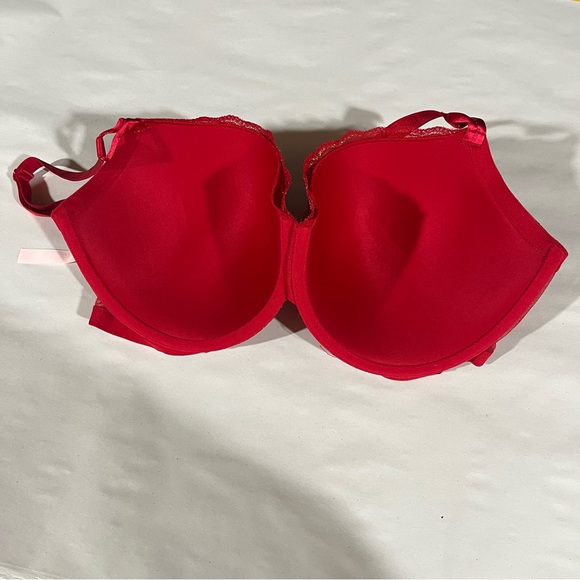Victoria's Secret Lined Demi Push Up Red Bra with Gold Detailing 38DDD - Picture 7 of 7